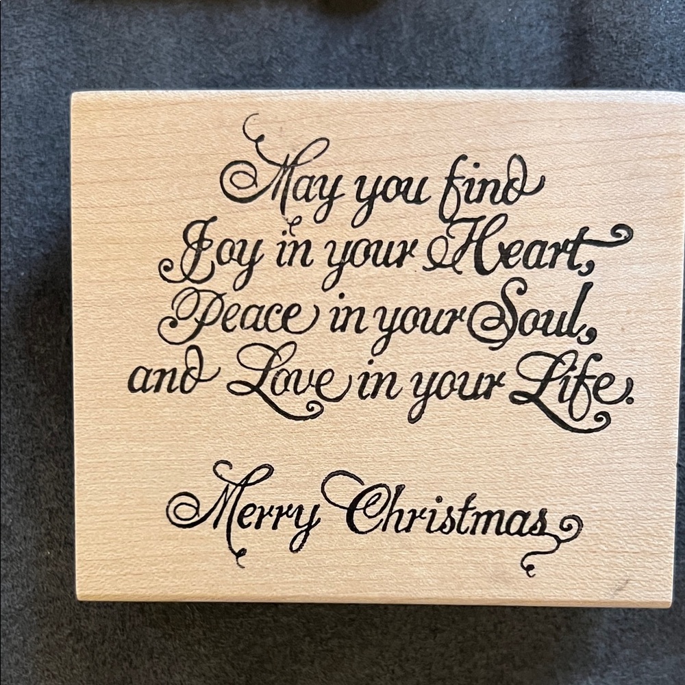 Elegant Wooden Christmas Stamp